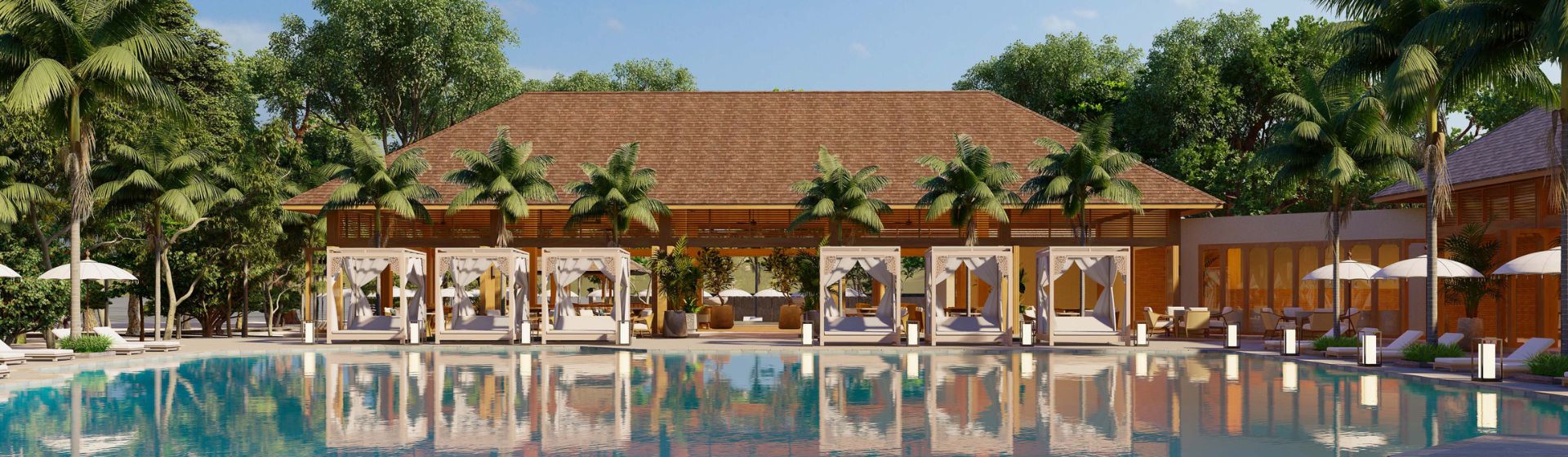Pool view at Paradisus by Melia Bali in Indonesia