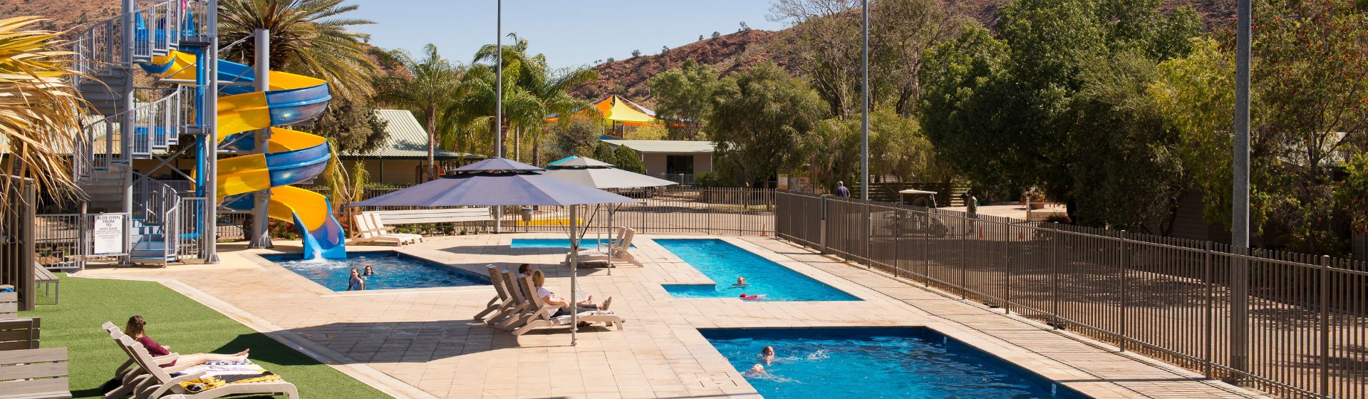 Pool area at Discovery Parks - Alice Springs in Northern Territory, Australia