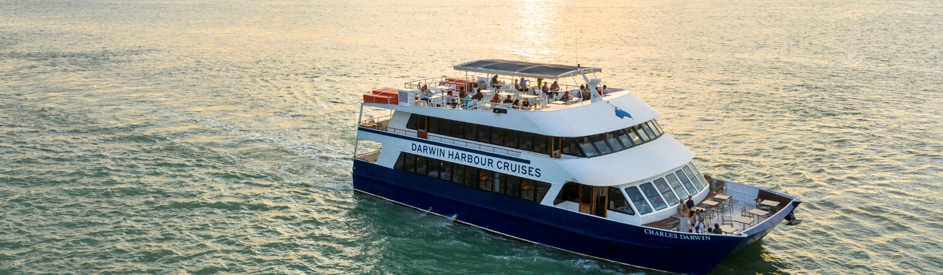 Charles Darwin Cruise Ship sailing in the Northern Territory waters, Australia