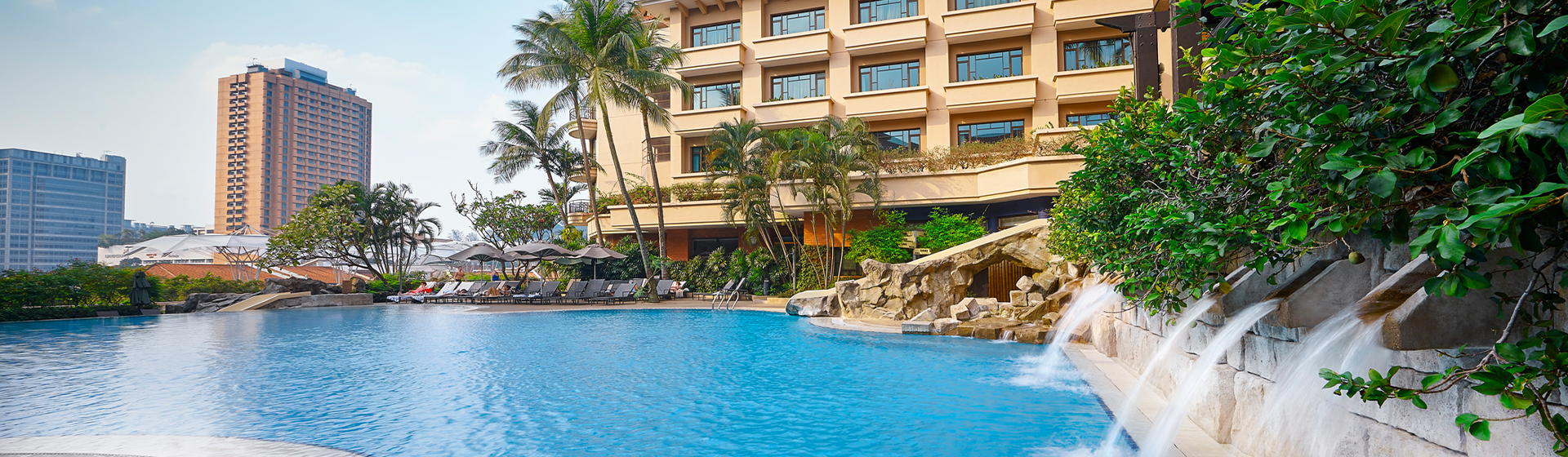 Pool view at Paradox Singapore Merchant Court at Clarke Quay