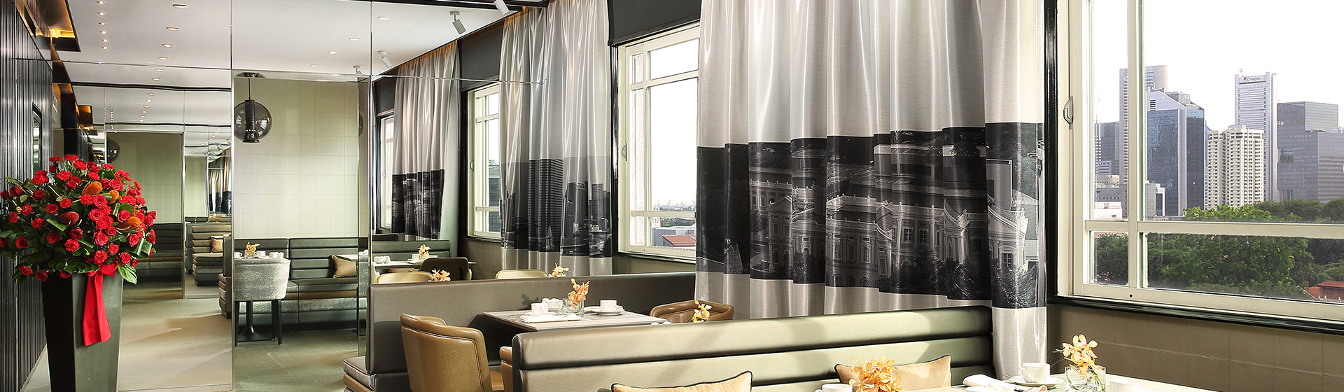 View from the restaurant at Rendezvous Hotel Singapore