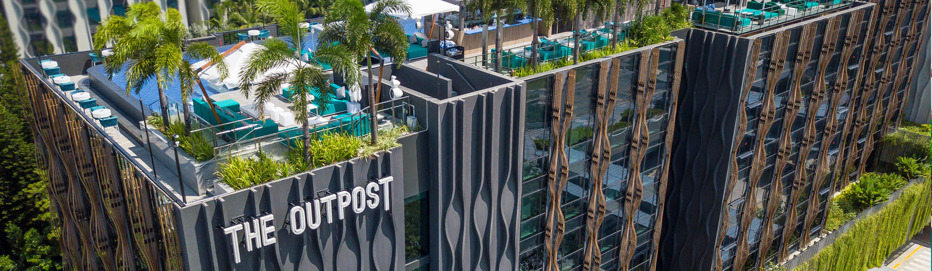 Aerial view of the Outpost Hotel in Singapore