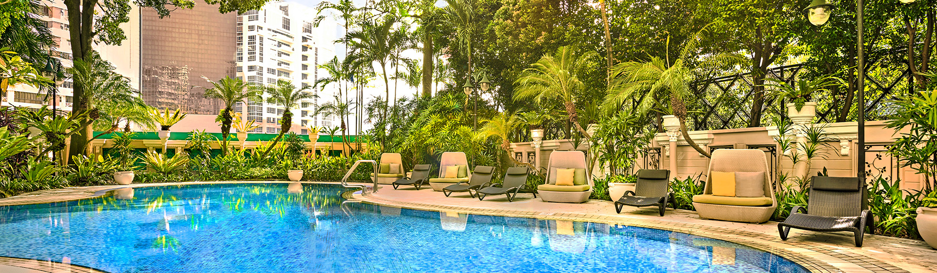 Pool view at Vibe Hotel Singapore Orchard