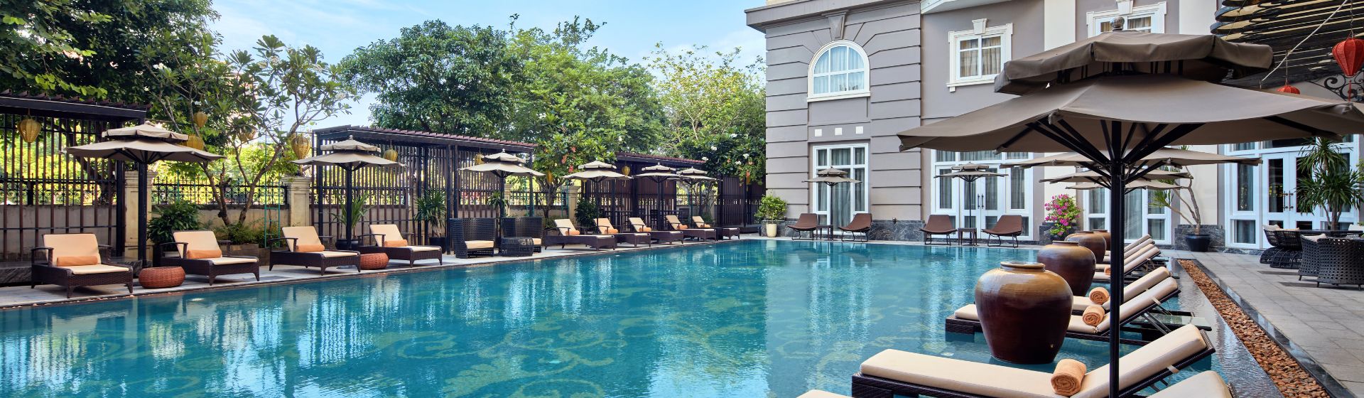 Pool view at Hotel Royal Hoi An MGallery in Vietnam