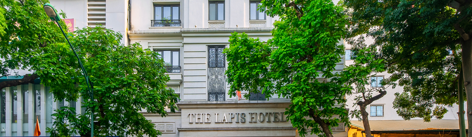Front view of The Lapis Hotel, Hanoi, Vietnam