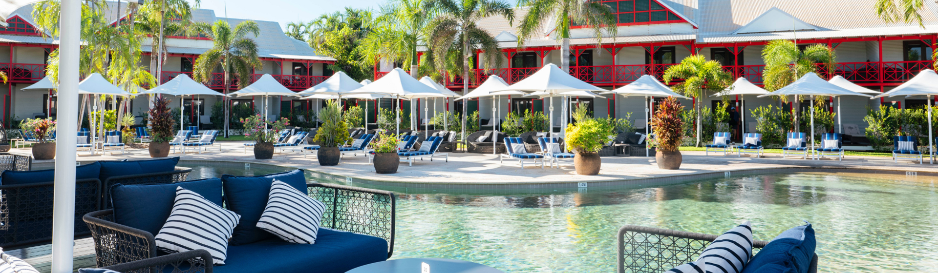 Pool view at Cable Beach Club Resort & Spa in Broome, Western Australia